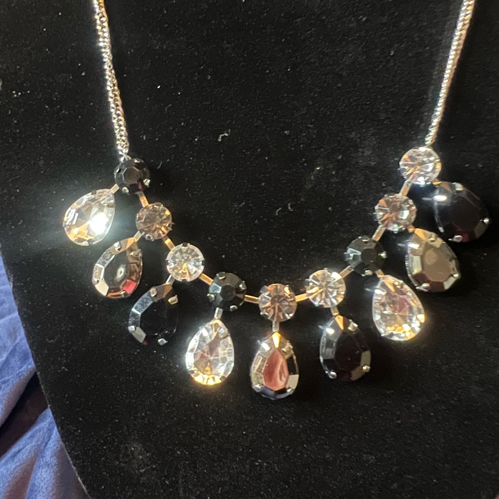 New York and Company - Elegant Black and Silver Necklace